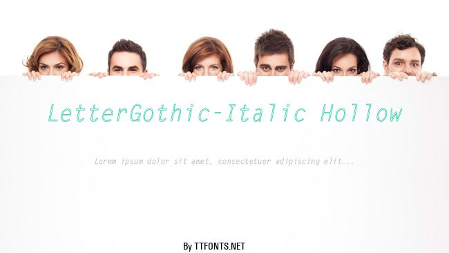 LetterGothic-Italic Hollow example